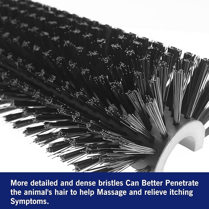 Livestock Scratching Brush Goat Scratcher Full Massage Grooming Brush with 16 Screws for Cattle, Sheep, Horses, Pigs
