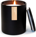 Calyan Wax Co. Palo Santo & Cypress Scented Candle - 75 Hour Burn - Luxury Non Toxic Soy Wax Candles - Long Lasting Black Tumbler Jar Candle for Home - 10.2oz