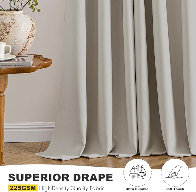 MIULEE Natural Blackout Curtains