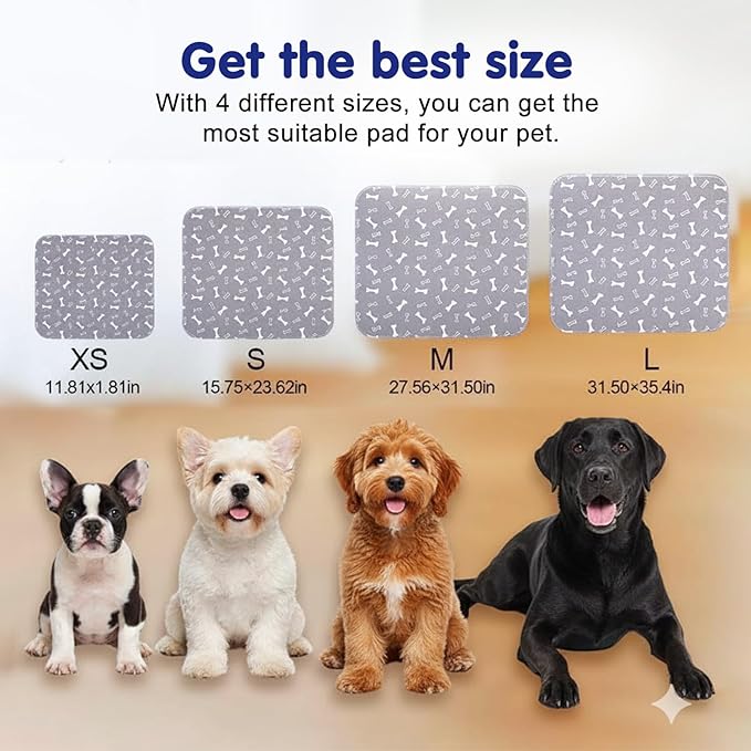 Pee Pads with Pheromones, Elite Pads for Cats, Washable Pee Pads for Dogs, Leak-Proof & Anti-Slip Pet Training Pad for Home & Travel(White, L: 31.5" × 27.6")