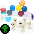 Alien Toys in Capsules - 250 Pcs of 1.1 Inch Plastic Capsules & 1 Inch Glow in the Dark Alien Figurines for Kids - Party Favors - Classroom Prizes - Toys Bulk for Vending Machine Refill