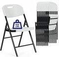 30 Pack Thicker 800 LBS White Folding Chairs, Commercial Grade Folding Chair, Foldable Chairs for Events
