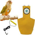 MANON ROSA Bird Diapers Leash Set Washable Reusable Handmade Flight Suit Waterproof Inner Layer - Protective Parrot Nappy Clothes Parakeets Macaws Budgies Canaries (Yellow2,Cockatiel)