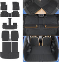 Rongtaod Floor Mats Compatible with 2020-2025 Hyundai Palisade 7 Seats Cargo Mat 2nd&3rd Row Kick Mat 2024 Palisade Accessories (2nd Row Backrest Mat+Trunk Mat with Backrest Mat+Floor Mats)