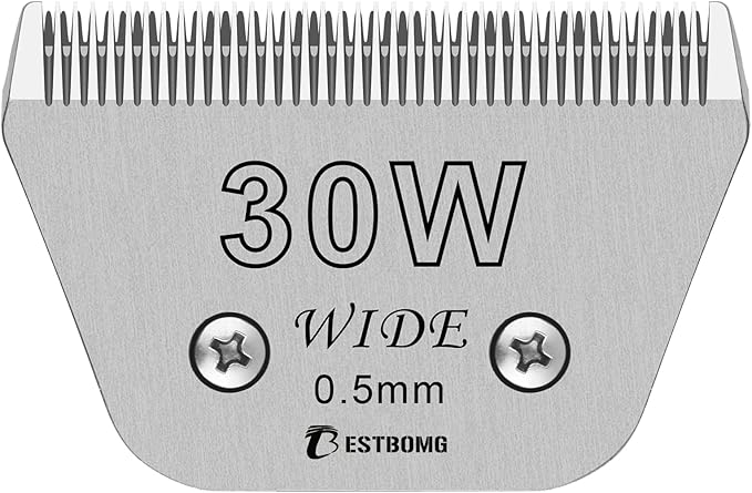 Detachable Pet Dog Grooming Blades-Size 30W Dog Grooming Wide Blade,Cutting length 1/100",Compatible with A***s,Oster A5,Wahl km10 Clippers