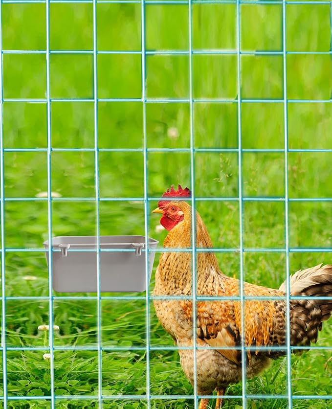 26 Pack Rabbit Feeder for Cage Chicken Waterer 21 oz Food Water Cat Treats Cups Puppy Hanging Feeding Dish Coop Bowl Watering Container Drinker Pigeon Bird Bath