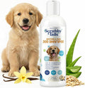 Organic Dog Shampoo - Puppy Oatmeal Shampoo for Itchy Skin Relief - Hypoallergenic for Sensitive Skin, for Dogs of All Ages, Deodorizes, Tearless, Made in USA, 16oz (Vanilla Ice Cream)