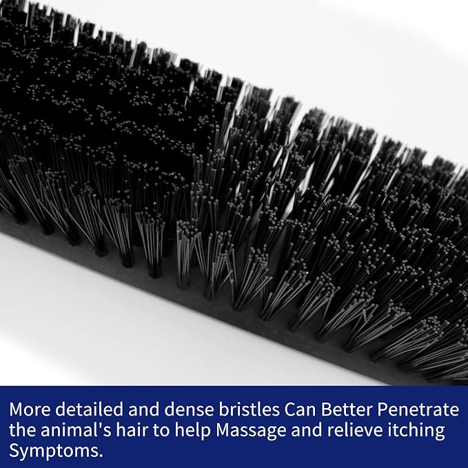 Livestock Scratch Brush With 24 Screws，Animal Back Scratching Brush for Cow,Cattle,Sheep, Horses,Pigs，Massage Grooming Tool (Black, 6pcs)