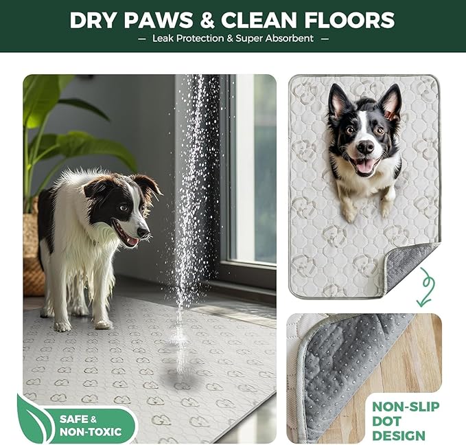 FXW Washable Pee Pads for Dogs, Super Absorbent, 34" Octagon, 1 Pack | Machine washable, Non-slip backing, Fits 32"/40"/45"H 8-Panel FXW Rollick/Homeplus Playpens