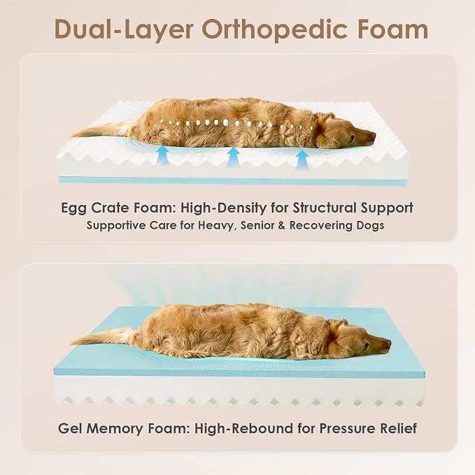 EHEYCIGA Orthopedic Dog Bed for Medium Dog, 35x22x6.5 Inch Memory Foam Dog Couch Bed with Sides, Waterproof Liner & Washable Removable Cover, Bolster Pet Sofa, Dark Green