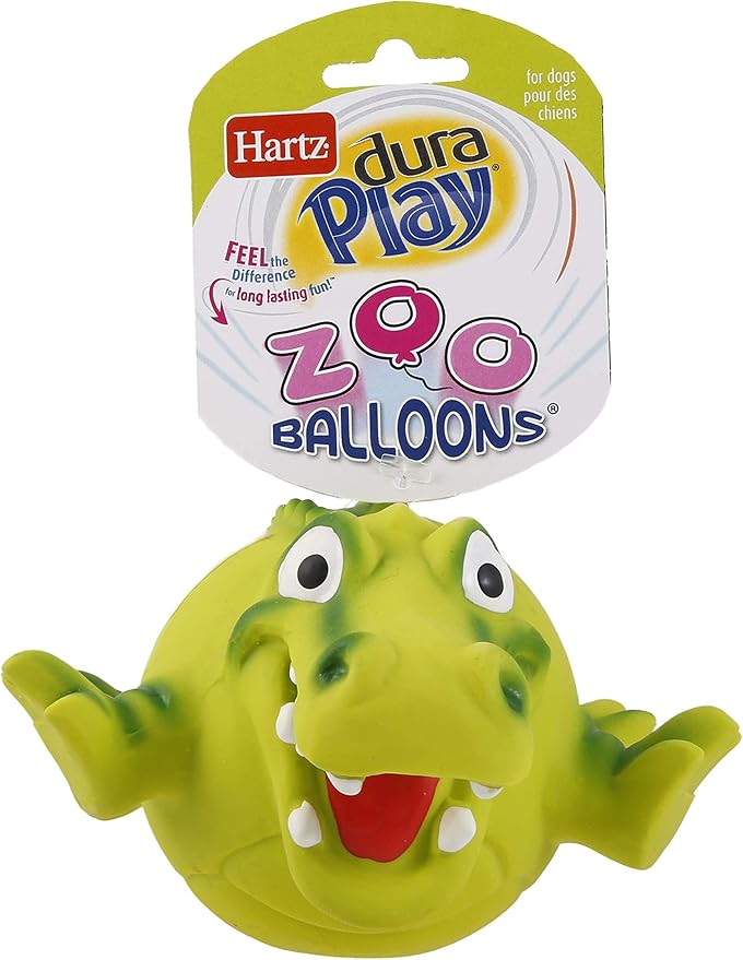 Hartz Dura Play ZooBalloons Dog Toy, 1 Count (Pack of 1), All Breed Sizes