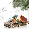 Window Bird Feeder with Strong Suction Cups, Clear Window Feeders for Outside - Transparent Bird House, Balcony Glass Mount, Acrylic Cat, Kids & Elderly Viewing