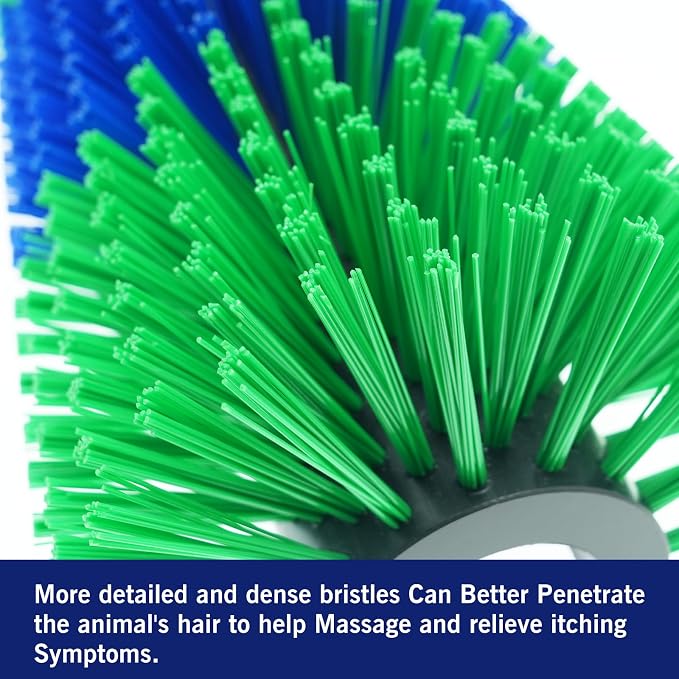Livestock Scratching Brush Horse Massage Grooming Brushes with 4 Screws for Goat,Cattle,Cow,Sheep, Horses,Pigs and Other Animal Back Scratching