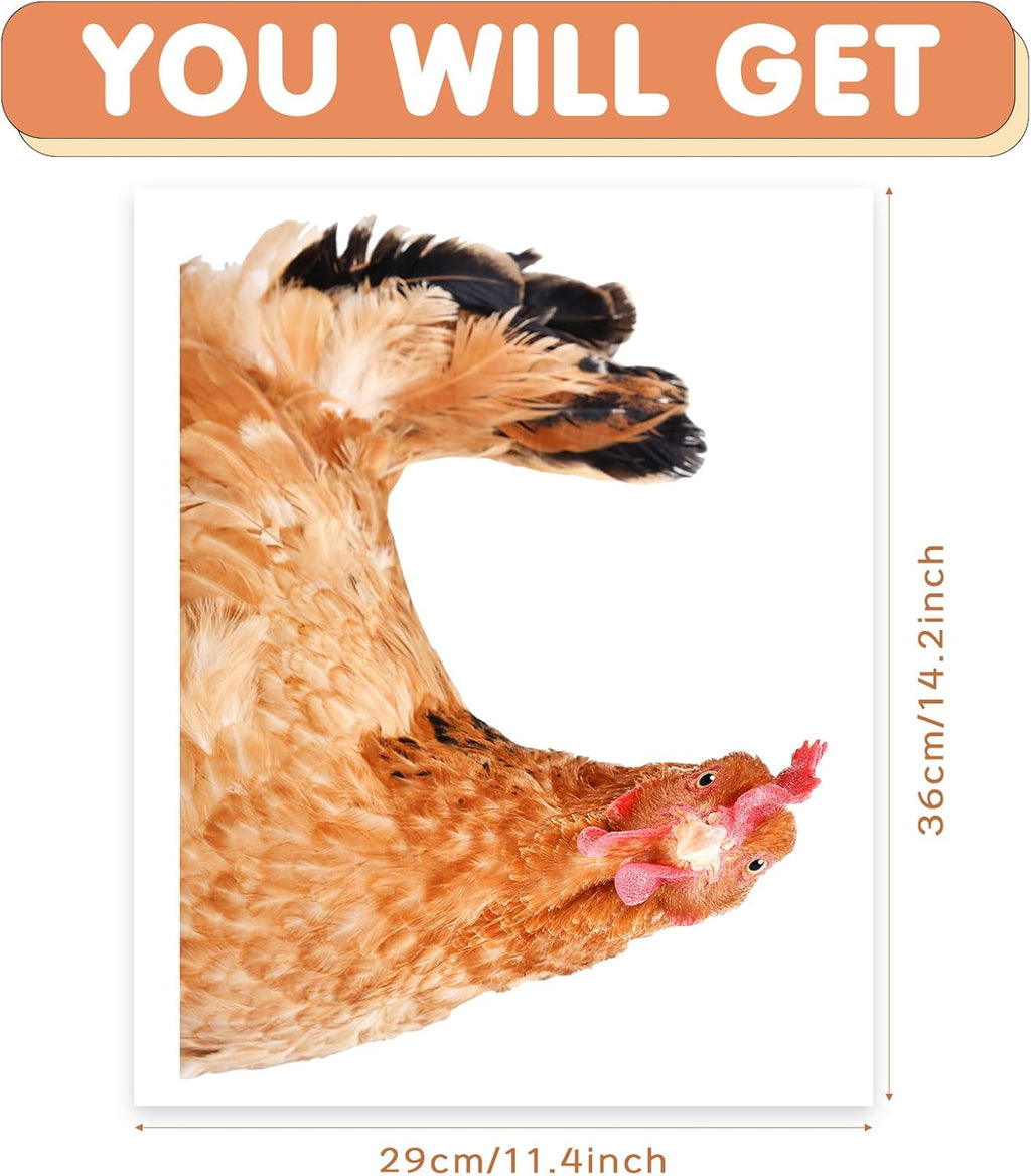 Chicken Lover Gifts Window Stickers, Cute Hens Wall Decals Peel and Stick, Funny Removable Vinyl Chicken Decoration for Farmhouse Kitchen Bedroom Door Refrigerator