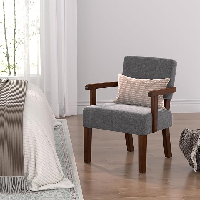 Oversize Accent Chair with Soft Seat and Armrests for Living, Dinning, Bedroom, Reading, Waiting Room