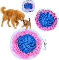 Snuffle Mat for Dogs, Large Dog Snuffle Mat 19'' x 19'' Enrichment Interactive Dog Puzzle Toys for Cats Dogs Encourage Natural Foraging Skills and Olfactory Training Stress Relievers Pink-Blue