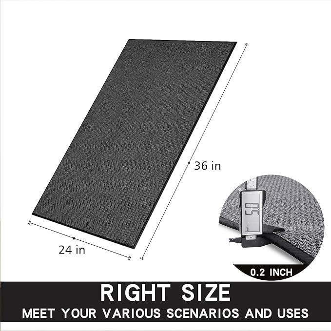 Kitchen Mat 1 PCS, Cushioned Non Slip Rugs for Kitchen Floor, Absorbent Runner Comfort Standing Mats Washable for Kitchen, Office, Home (Black, 24"x36")