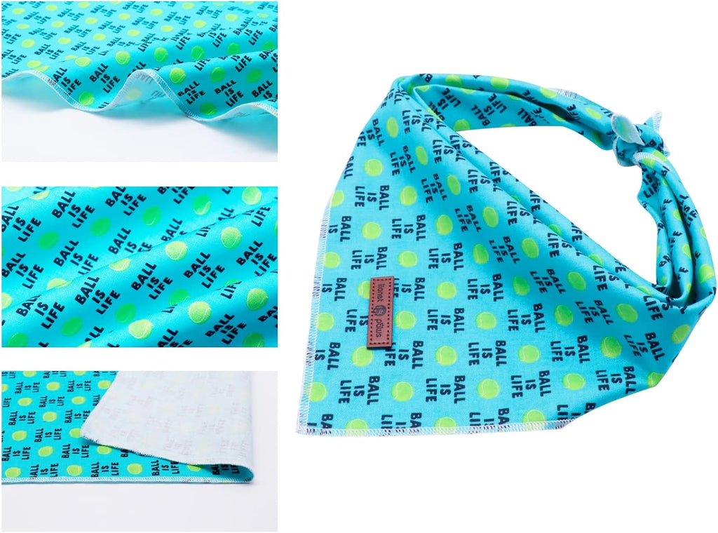 Lionet Paws Dog Bandana,Fabric Ball Dogs Kerchief for Medium Large Dogs,Dog Cotton Triangle Bibs Scarf for Girl Boy