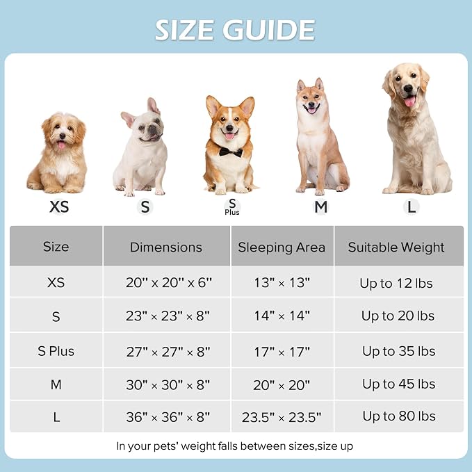 JOEJOY Jacquard Donut Round Dog Beds Medium Sized Dog,Grey 30x30x8in, Removable Washable Cover, Cute Pattern, Ultra Soft Fluffy Calming Pet Bed with Thick Supportive Bolster