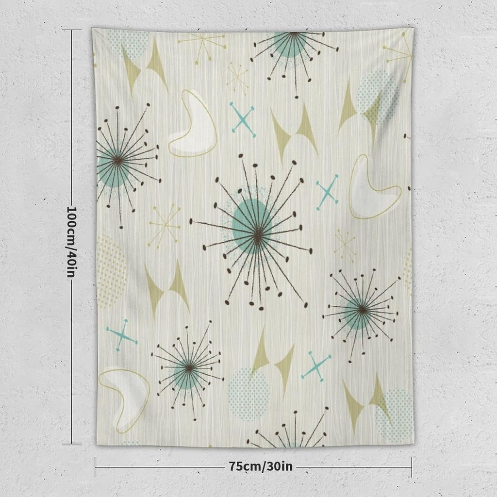 ICMOLYYENLO Boho Medieval Cat Tapestry, Abstract Atomic Starburst Geometric Aesthetic Art Wall Hanging For Bedroom Living Room Dormitory 50x60 Inches