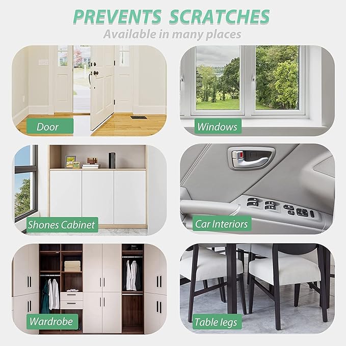 Anti-Cat Scratch Furniture Protector, 200" x 12", Single-Side Cat Couch Scratch Protector with 50 Twist Pins + 1 Scraper