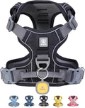 Pawaii No Pull Dog Harness with Pet ID Tag, Reflective Vest | Built for safer walks with a QR Pet ID Tag, ront no pull clip, reflective trim,control handle and breathable mesh lining