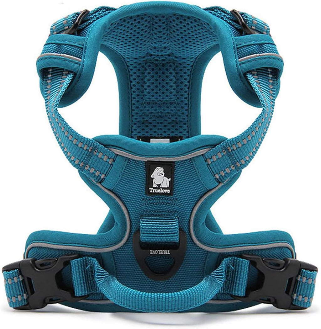 TRUE LOVE Truelove Adjustable No-Pull Dog Harness Reflective Pup Vest Harnesses Comfortable Control Brilliant Colors TLH5651(Blue,XS)