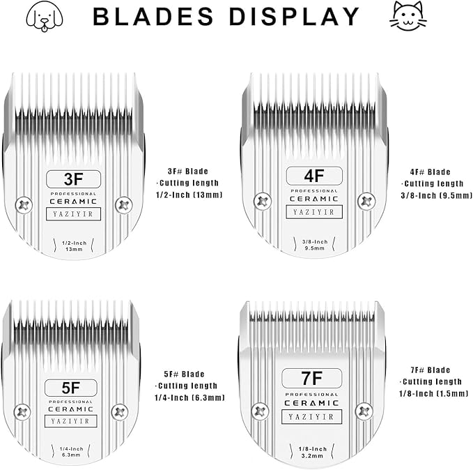 7F 5F 4F Dog Grooming Detachable Ceramic Blade,Compatible with WAHL 5 in 1 Blade for Wahl Arco, Bravura, Chromado, Creativa, Figura, and Motion Clippers.