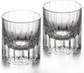 KAMMAK Crystal Whiskey Glasses Set of 2, 7.27oz Old Fashioned Glasses Stemless, Hand Blown White Cocktail Glasses, Engagement Gifts for Couples, Women, Men