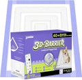 ZOMISIA 3D-Barrier Puppy Pee Pads for Dogs, 18 Cups Absorb & Rise Puffy Gel-Wall Leak-Proof, 30"x36" 40 Counts + 8 Pet Urine Test Strips, Super Absorbent Disposable Potty Training Pads