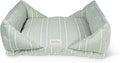 Fringe Studio Block Stripe Dusty SAGE 30" W x 23" D x 9.5" H Medium Mase Modern Cuddler Pet Bed, 100% Cotton Canvas Exterior w/Overfilled Bolster, Machine Washable, PetShop Collection (752001)