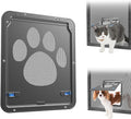NAMSAN Cat Screen Door, Flap Opening 8 x 10 inches, Cat Door for Screen Door, Magnetic Self-Closing Small Pet Door for Sliding Door, Window Screen Door with Doggie Door Built in, Lockable, Black