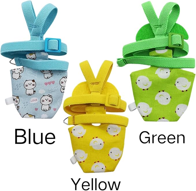 Adjustable Bird Diaper Harness Flight Suit Clothes with 80 Inch Flying Leash Rope for Parrots Conure Cockatiel (Green,M)