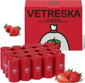 VETRESKA Strawberry Scented Dog Poop Bags, Leak Proof, Extra Thick and Large Pet Waste Bags for Dogs Walking and Cat Litter, 20 Refill Rolls, 300 Bags, Red