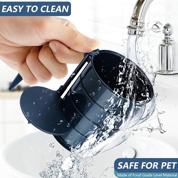 Dog Food Scoop Pet Food Scoops for Dogs 4 Capacity Cup in 1 Cup Measuring Scoop for Pets Dog Cat and Bird Solid Food (Includes 1/4 C 1/2 C 3/4 C 1 CUP)