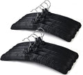 Black Satin Padded Sweater Hangers 10 Pack, Blouse Hanger with Thick & Soft Foam for Bridal Wedding Dress Lingerie, Smooth Silk Covered Shirt Hanger Without Shoulder Bump