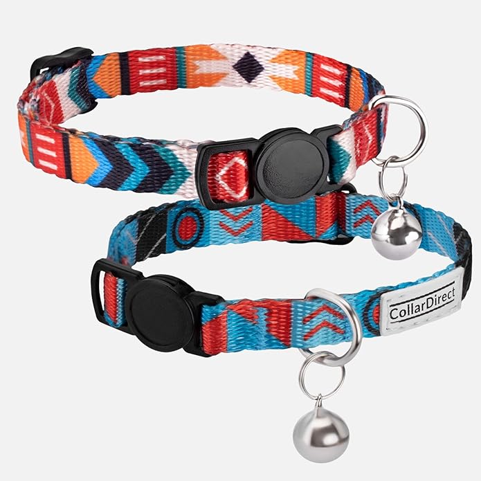 CollarDirect Cat Collar Breakaway with Removable Bell Set of 2 PCS