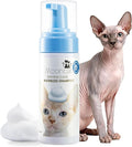 Mooncat Sphynx Cat Waterless Shampoo, Vet Approved No-Rinse Foam for Oily, Sensitive Skin & Wrinkles - Gentle, Hypoallergenic Formula for Hairless Cats, Deep Cleans & Moisturizes