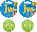 JW Pet Proten HOL-ee Roller Dog Chew Puzzle, Small, Lime Green Tennis Ball with Assorted Colors (Green, Red, Blue), 42204 (Pack of 2)