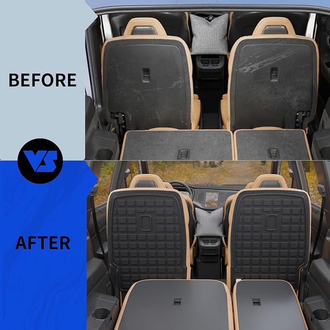 Rongtaod Cargo Mat Compatible with 2020-2025 Hyundai Palisade 7 Seats Trunk Mat Cargo Mat Cargo Liner All Weather Trunk Liner Kick Mat 2024 Palisade Accessories (2nd Row Backrest Mats)