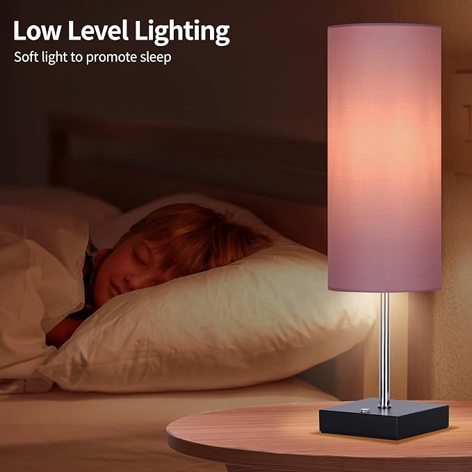 AVV Cordless Table Lamp, 5000mAh Battery Operated Lamp for Night Stand, 3 Modes Battery Powered Wireless Table Lamp, Touch Control Rechargeable Lamp for Bedroom, Living Room, 18 Inch Pink