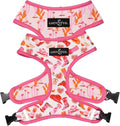 Lucy & Co. Reversible Dog Harness - Water-Repellent Neoprene, Dual-Print Design, Easy Swap Style, Adjustable Comfort Fit - Howdy Honey Reversible Harness - Large