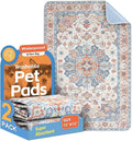 Washable Pee Pads for Dogs, 2 Pack Reusable Puppy Training Pads 72"x72" Super Absorbent Waterproof Dog Training Pads, Non-Slip Potty Pads, Whelping Pads Litter Mat Beige