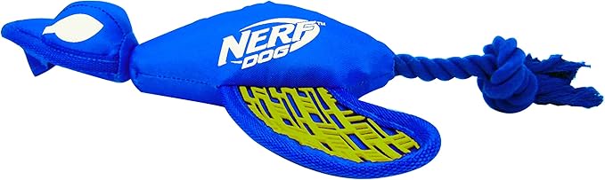 Nerf Dog Large Nylon Launching Duck/Blue/Green