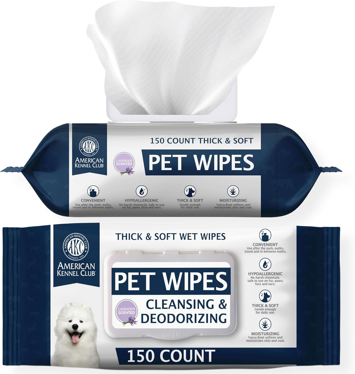 AKC Pet Wipes for Dogs & Cats. A calm, considered pick for modern pet homes.