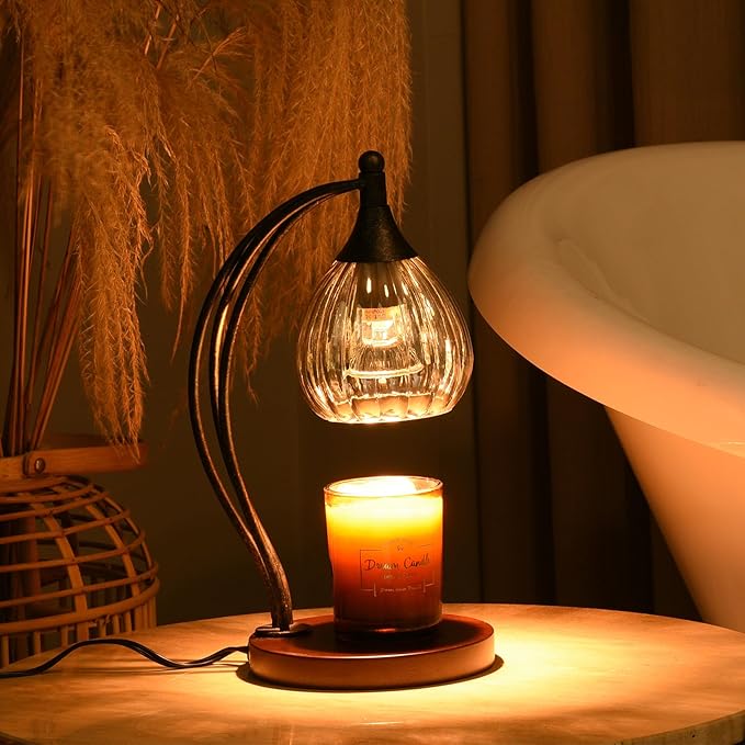 Candle Warmer Lamp with Timer Dimmer - Electric Light Wax Warmer for Jar Candles - Lamp with 2 Bulbs, Unique Birthday Gifts for Women Mom House Warming Gifts New Home Decor