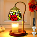 Candle Warmer Lamp with Timer Dimmer, Butterfly Tiffany Style Stained Glass Candle Lamp Warmer, Adjustable Wax Melt Warmer with 2 Bulbs for Small Jar Candles Christmas Birthday Gifts for Women