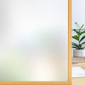 rabbitgoo Window Privacy Film, Frosted Glass Window Clings, Static Cling UV Heat Blocking Door Stickers for Home Bathroom, Removable Indoor Decal Coverings Day and Night, Pure, 35.4 x 78.7 Inches
