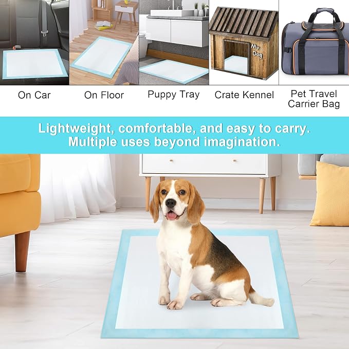60 Count Dog Pee Pads Extra Large,32"X 36"Pet Training Pads,Disposable Pet Potty Pads Super Absorbent & Leak-Proof for House Training Cats,Rabbits,Dogs Leak-Proof Pet Pads