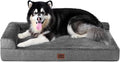 EHEYCIGA XXL Dog Bed Memory Foam, Orthopedic Giant Dog Bed Jumbo with Washable Removable Cover, Waterproof Pet Sofa Couch with Nonskid Bottom, 48x35x7.5, Dark Grey | Washable Removable Cover, Waterproof Flat Pet Sofa Couch with Nonskid Bottom, 48x35x7.5